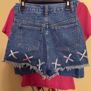 She Said Vintage 90s Juniors Womens Cutoff style jean shorts- Jnr 1